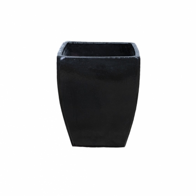 Kültéri kerámia virágkaspó AZALEA/BLACK 26*36,5 CM