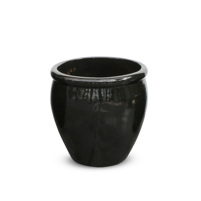 Kültéri kerámia virágkaspó PALMA/BLACK 50*50 CM