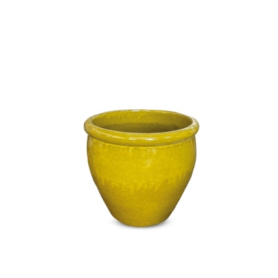 Kültéri kerámia virágkaspó PALMA/YELLOW 40*40 cm
