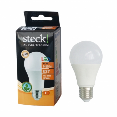 LED fényforrás, 15W, E27 meleg fehér