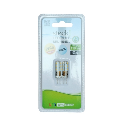 LED fényforrás, 1,5W, G4, 4000K, 2 db/BL